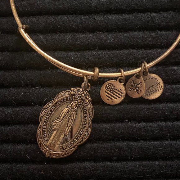Alex and Ani Mother Mary Bracelet | Gold - Picture 4 of 6